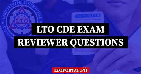 cde reviewer|LTO CDE Exam Reviewer Questions .